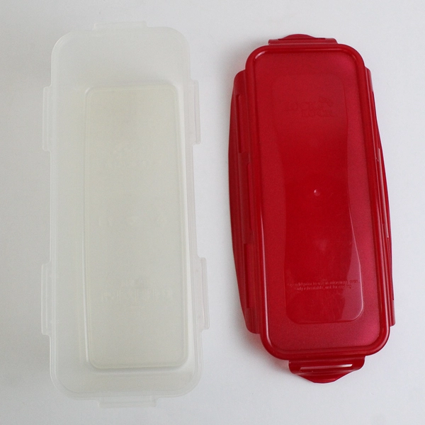 Lock & Lock Plastic Food Storage Container Red Lid HPL844