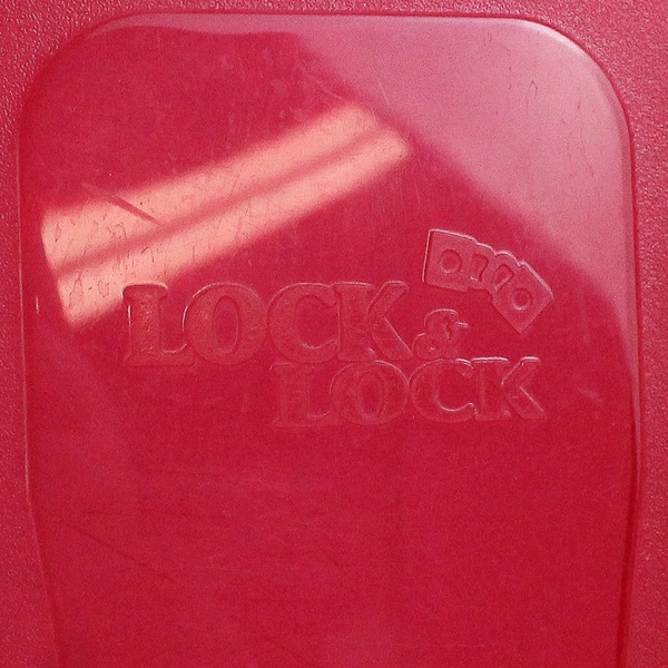 Lock & Lock Plastic Food Storage Container Red Lid HPL844
