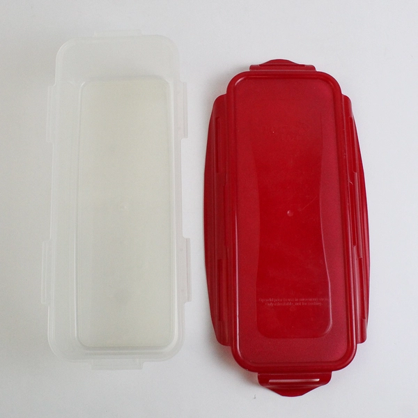 Lock & Lock 1.6 L Plastic Food Storage Container Red Lid