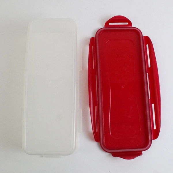 Lock & Lock 1.6 L Plastic Food Storage Container Red Lid