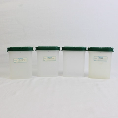 Set of 4 VTG Tupperware Spice Containers 1846 Green Lids