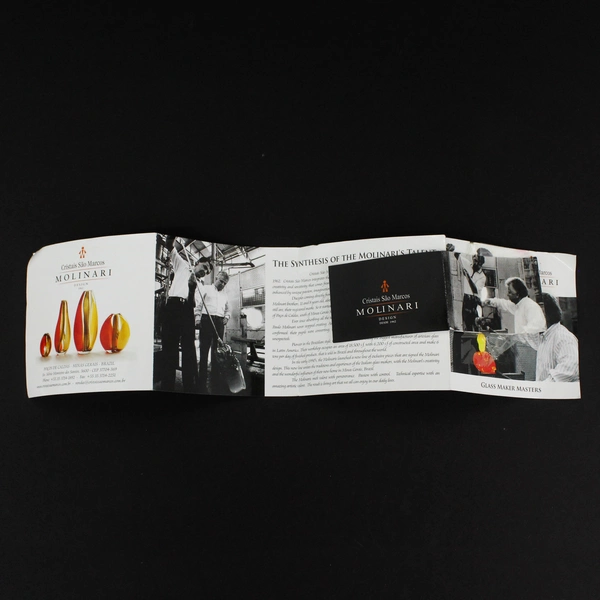 São Marcos Cristais Molinari Design Brazilian Hand Blown Art Glass  