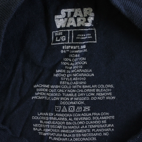 Jerry Leigh Star Wars Navy Blue Cotton Graphic T-Shirt Men's Size Large