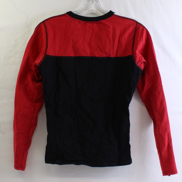 Gap Athletic Black Red and White Color Block Long-Sleeve T-Shirt Women's Small