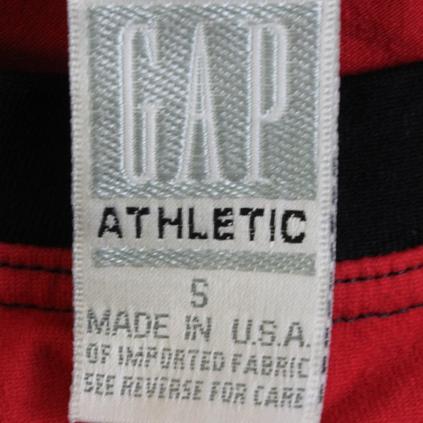 Gap Athletic Black Red and White Color Block Long-Sleeve T-Shirt Women's Small