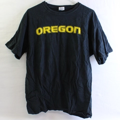Gildan University of Oregon Black Cotton Graphic T-Shirt Men's Size Large