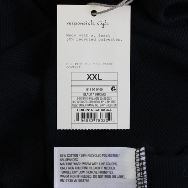 NWT A New Day Solid Black Knee-Length Tank Dress Women's XXL