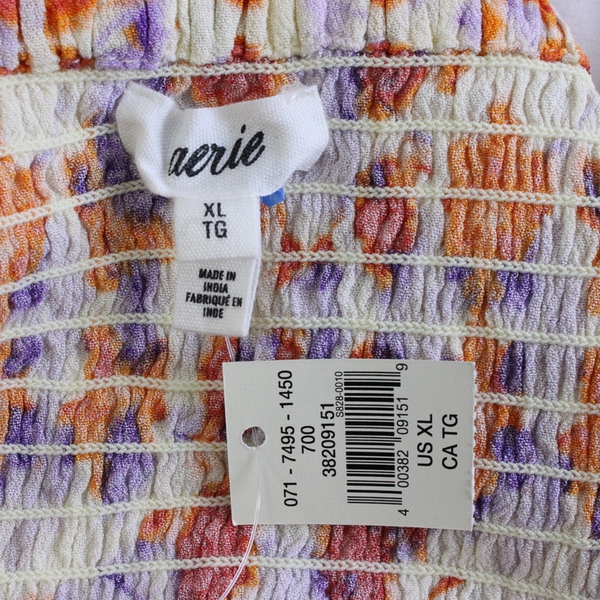 NWT Aerie Orange and Purple Knee-Length Slip Dress Women's Size XL