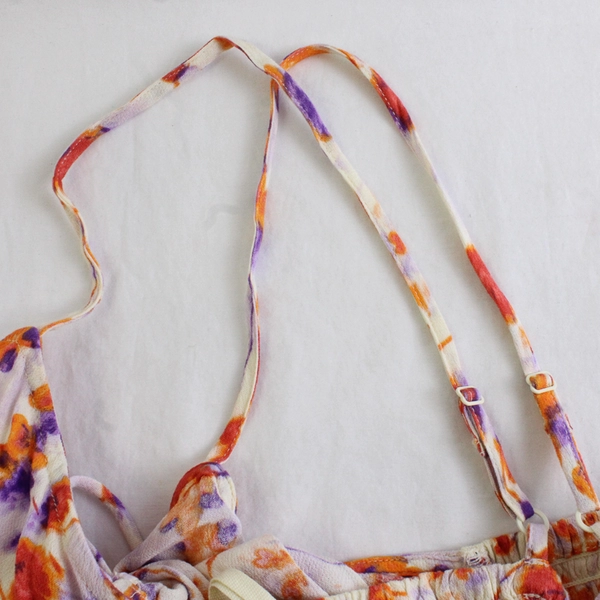 NWT Aerie Orange and Purple Knee-Length Slip Dress Women's Size XL