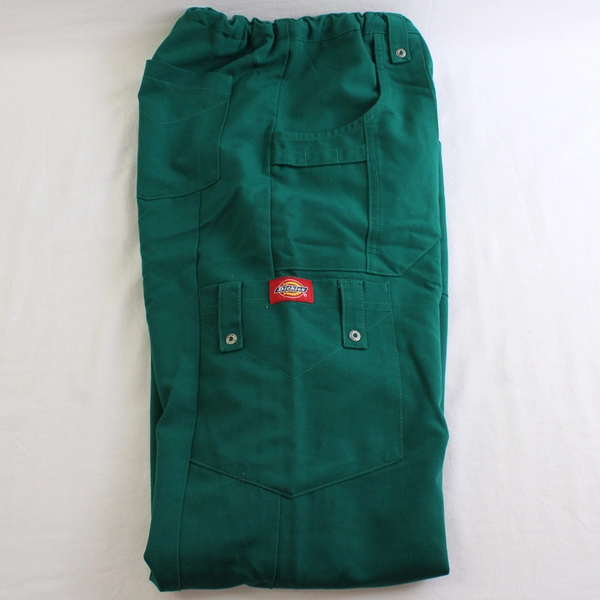 Dickies Women's XS Green Straight Leg Scrub Pants w/ Drawstring Waist