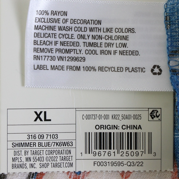 NWT Knox Rose Floral Print Blue Wrap Dress Women's Size XL