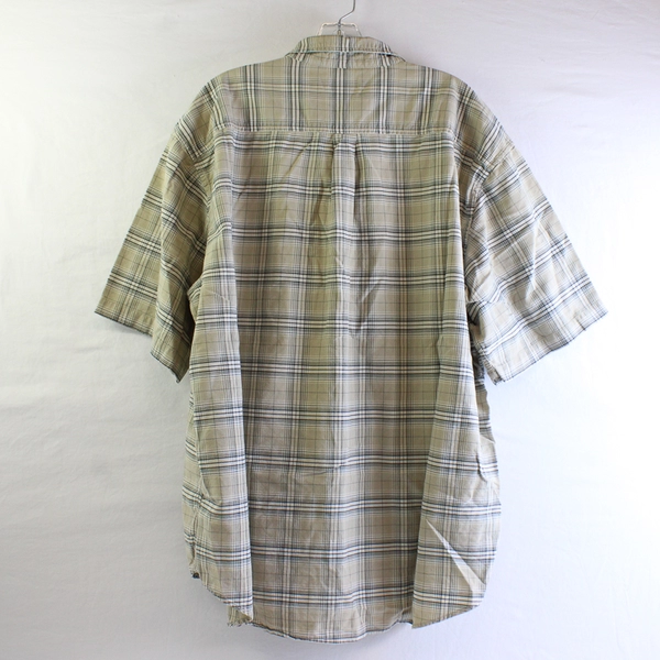 Arrow Khakis Men's XXL Brown Plaid Button Down Short Sleeve Shirt