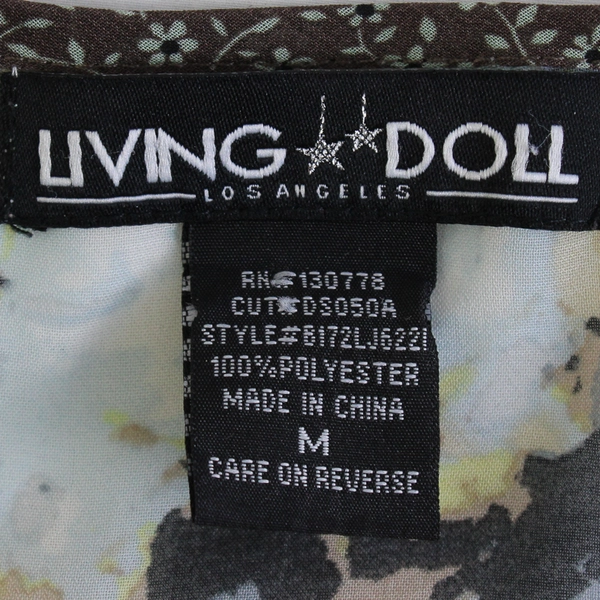 Living Doll Multicolor Floral Sleeveless Top Women's Size Medium