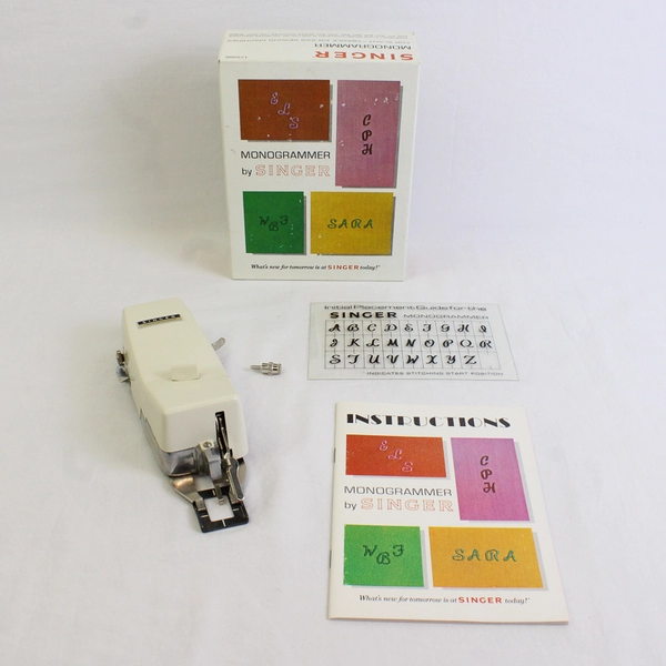Vintage 1969 Singer Monogrammer Model 172156 Missing Accessories