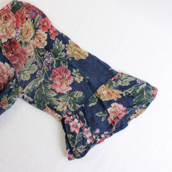 Denim & Supply Ralph Lauren Multicolor Floral 1/2-Sleeve Top Women's Size Small