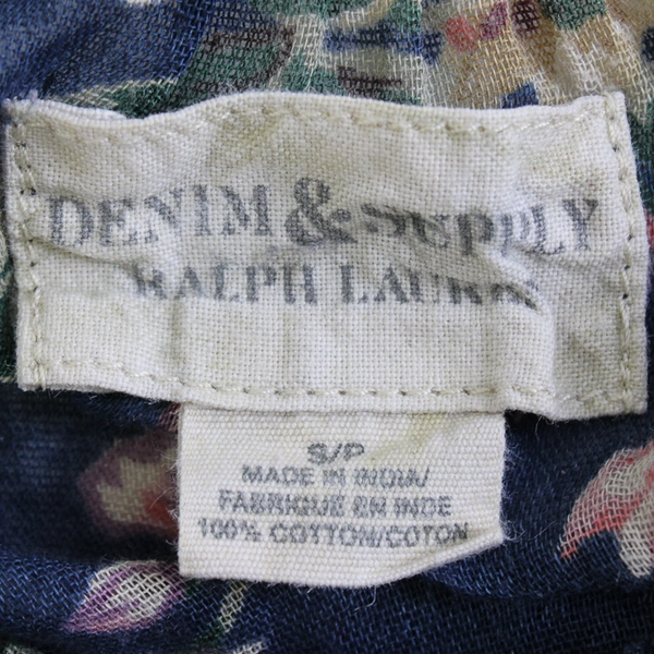 Denim & Supply Ralph Lauren Multicolor Floral 1/2-Sleeve Top Women's Size Small