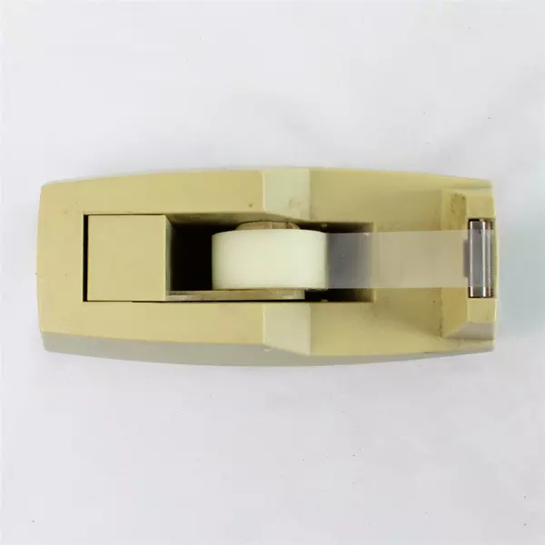 Vintage Scotch C-40 Deluxe Desk Tape Dispenser Desert Sand, with 1 Roll of Tape