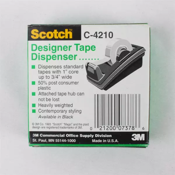 Vintage Scotch C-40 Deluxe Desk Tape Dispenser Desert Sand, with 1 Roll of Tape