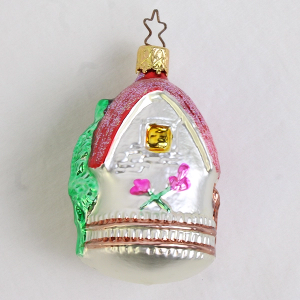 Vintage Igne Glas Blown Glass Turkey Farmhouse Fall Thanksgiving Ornament 3.5"