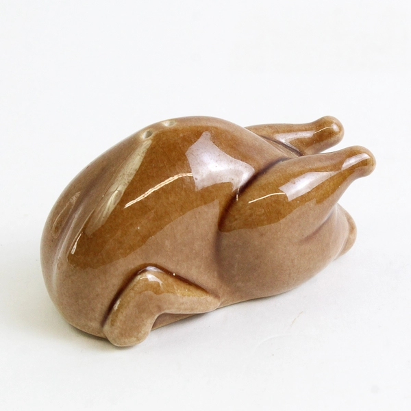 Vintage Turkey and Roasting Pan Ceramic Salt and Pepper Shaker Set