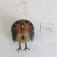 Gallerie II Hand-Painted Turkey Ornament Thanksgiving Holiday Decor