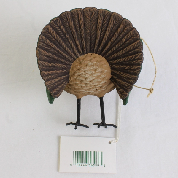 Gallerie II Hand-Painted Turkey Ornament Thanksgiving Holiday Decor