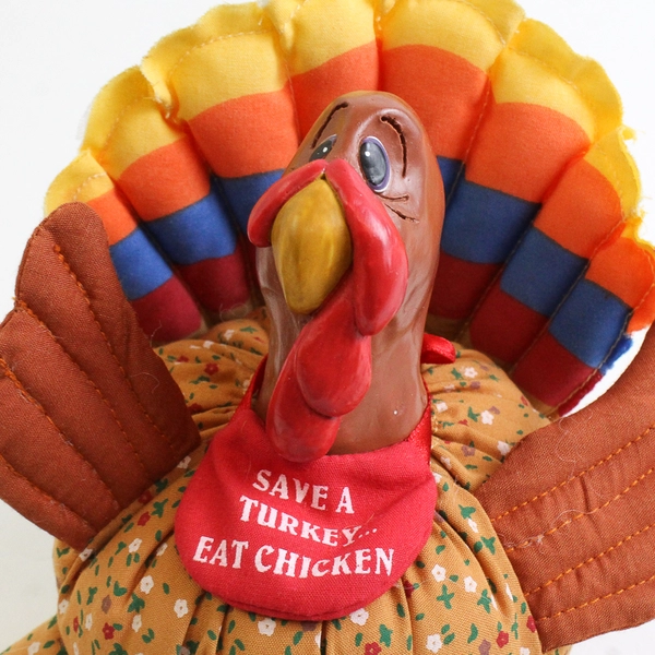 VTG Russ Berrie "Stuffin" Turkey Shelf Sitter Kathleen Kelly Critter Factory