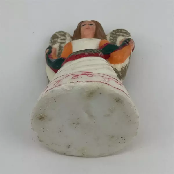 Vintage Hand Painted MCM Peace Angel Christmas Candle 6 Inch