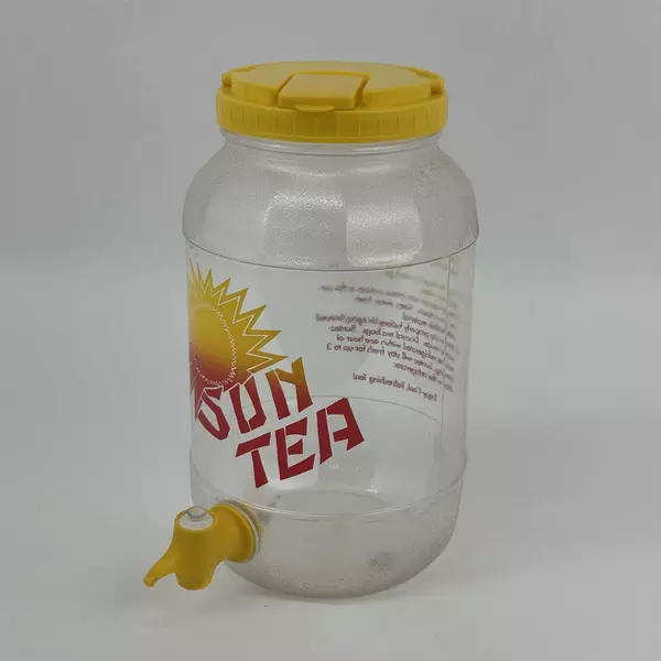 Vtg Miner Container Inc. Plastic Sun Tea Jar Jug Dispenser w/ Spigot 1 Gallon
