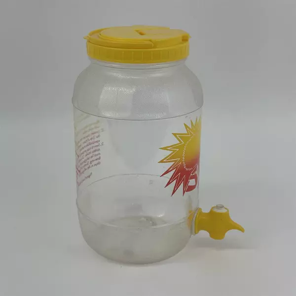 Vtg Miner Container Inc. Plastic Sun Tea Jar Jug Dispenser w/ Spigot 1 Gallon