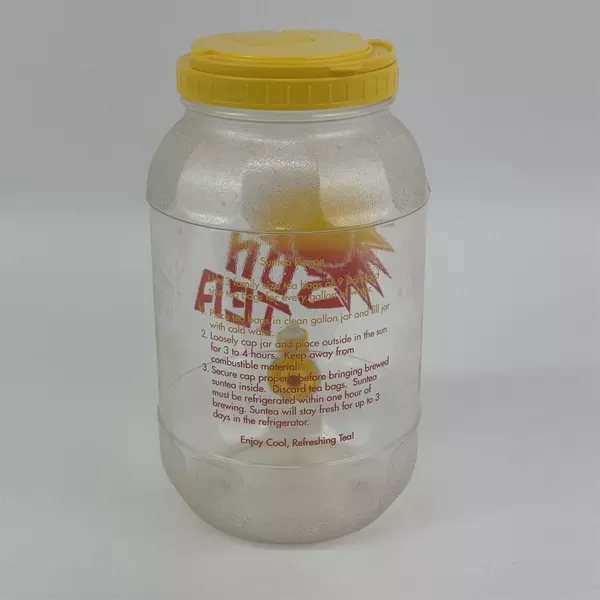 Vtg Miner Container Inc. Plastic Sun Tea Jar Jug Dispenser w/ Spigot 1 Gallon