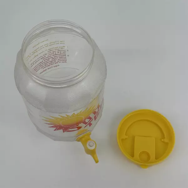 Vtg Miner Container Inc. Plastic Sun Tea Jar Jug Dispenser w/ Spigot 1 Gallon