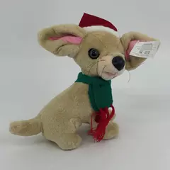 11" Goffa Int'l Christmas Chihuahua Plush Musical Plays Jingle Bells Works