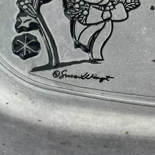 Vintage Wilton Armetale Susan Winget "Let It Snow" Snowmen Bread Tray