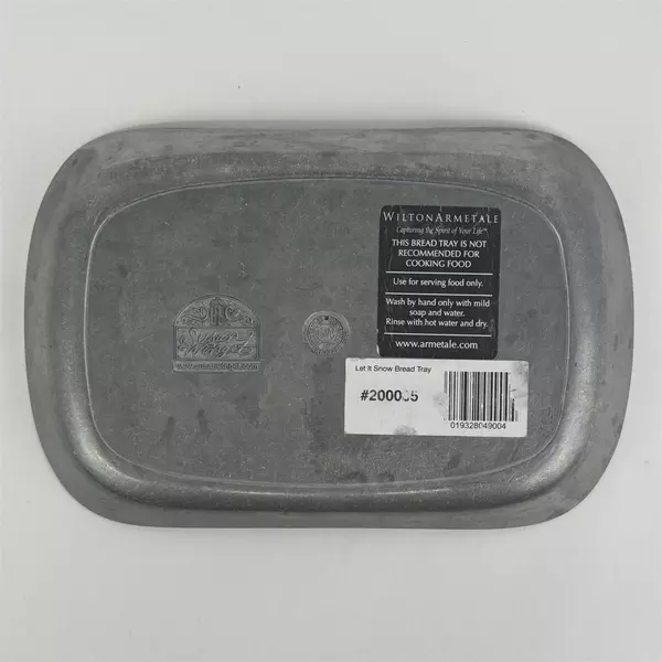 Vintage Wilton Armetale Susan Winget "Let It Snow" Snowmen Bread Tray