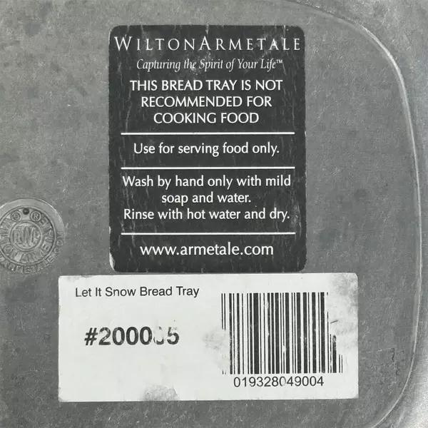 Vintage Wilton Armetale Susan Winget "Let It Snow" Snowmen Bread Tray