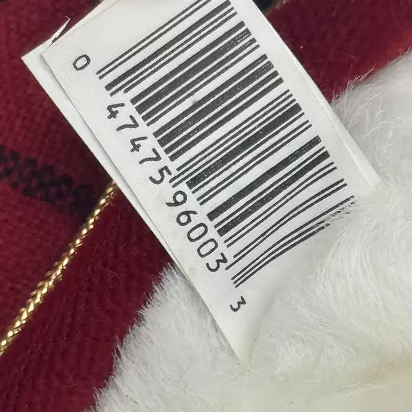 1999 Tb Trading Co White Bear Plush Tartan Vest Hat 13 Inch