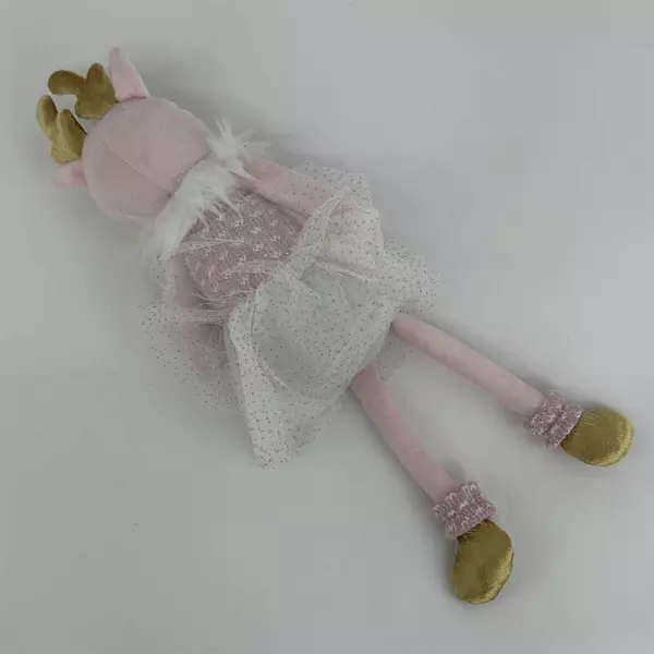 Zaoan Zhengding Arts & Crafts Holiday Ballerina Reindeer Plush Pink White