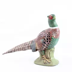 Hand Painted Pheasant Grouse Bird Figurine 15in Vintage Decorative Signed 