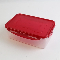 Lock & Lock 1 L Plastic Food Storage Container Red Lid