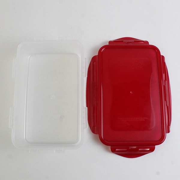 Lock & Lock 1 L Plastic Food Storage Container Red Lid