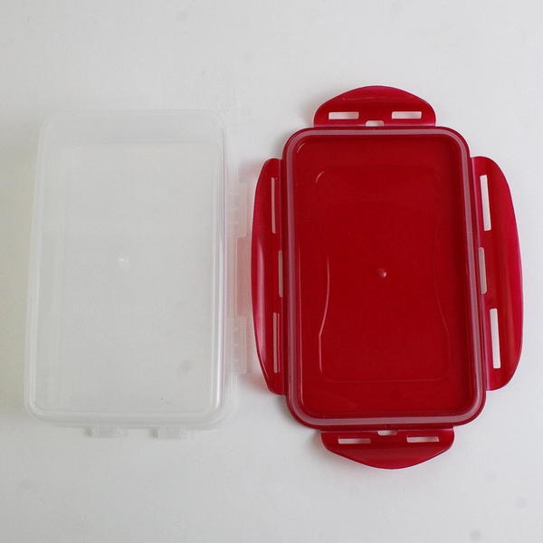 Lock & Lock 1 L Plastic Food Storage Container Red Lid