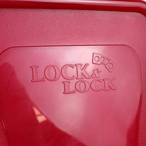 Lock & Lock 1 L Plastic Food Storage Container Red Lid