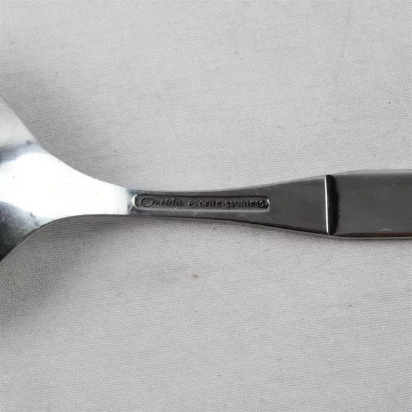 Set of 2 Pierced Tablespoons Phoenix-Profile Stainless Serving Spoons 8"