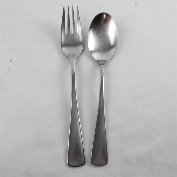 Lot of 2 Oneida Phoenix Flatware Fork & Oval Soup Spoon Glossy 7.25in