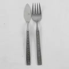 Lot of 2 Oneida Phoenix Salad Fork & Master Butter Knife Glossy