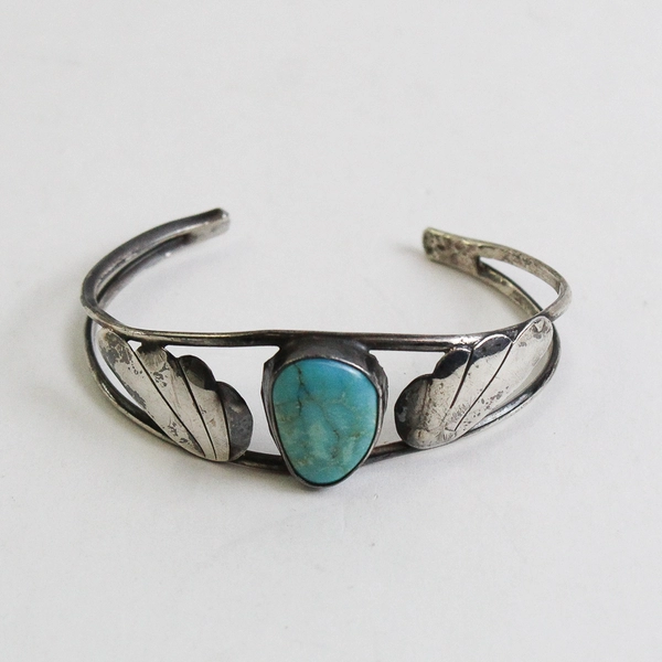 Hand Crafted Silver And Turquoise Cuff Bracelet