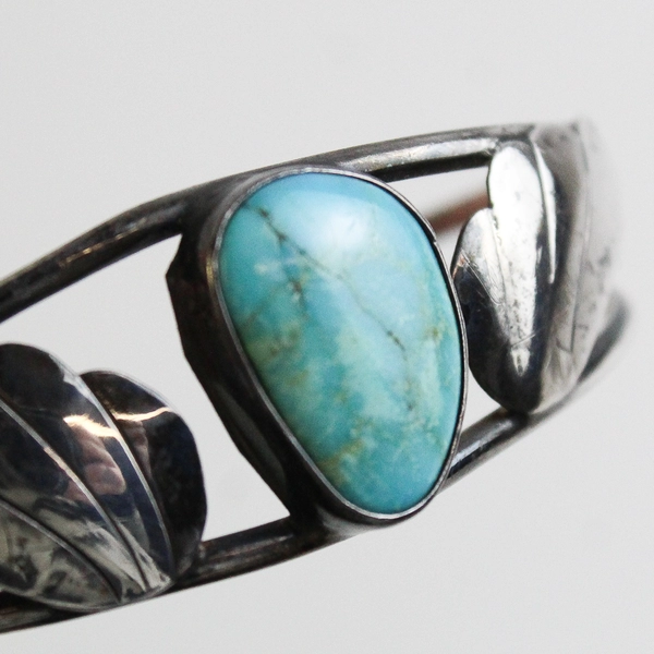 Hand Crafted Silver And Turquoise Cuff Bracelet