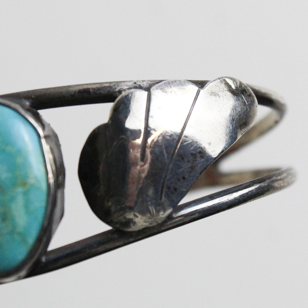 Hand Crafted Silver And Turquoise Cuff Bracelet