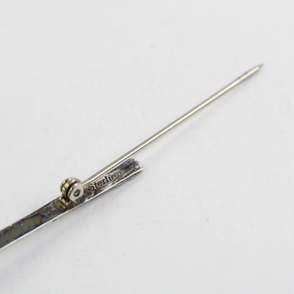  Sterling Silver Dragonfly Brooch With Malachite Body